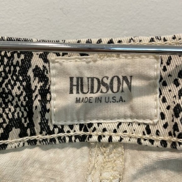 Hudson Jeans Nico Mid Rise Snake-Print Jeans 24 - Picture 12 of 13